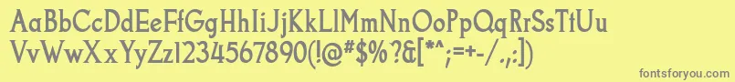 GoodfishBd Font – Gray Fonts on Yellow Background