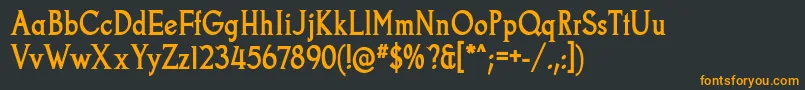 GoodfishBd Font – Orange Fonts on Black Background