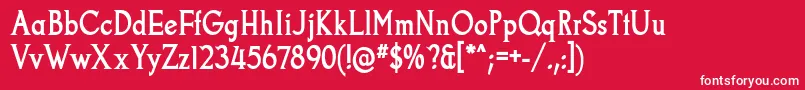 GoodfishBd Font – White Fonts on Red Background