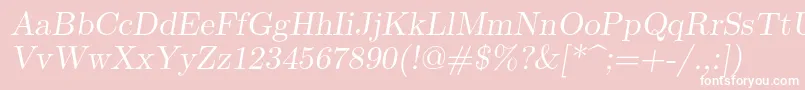 Lmromanslant10Regular Font – White Fonts on Pink Background