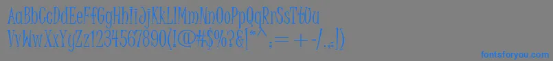JuiceItc Font – Blue Fonts on Gray Background