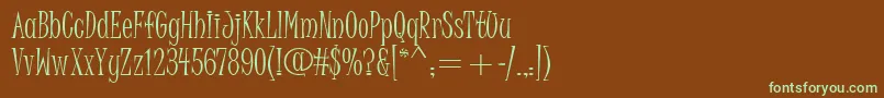 JuiceItc Font – Green Fonts on Brown Background
