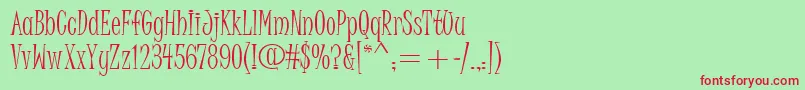 JuiceItc Font – Red Fonts on Green Background