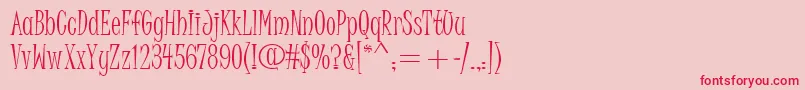 フォントJuiceItc – ピンクの背景に赤い文字