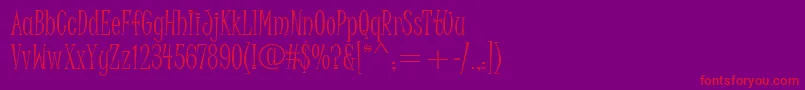 JuiceItc Font – Red Fonts on Purple Background
