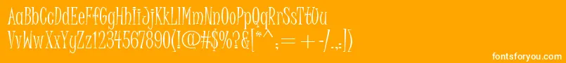 JuiceItc Font – White Fonts on Orange Background