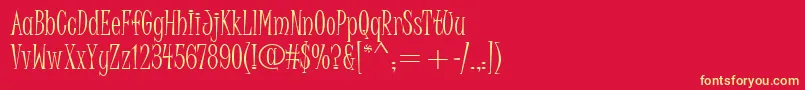 JuiceItc Font – Yellow Fonts on Red Background