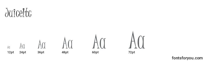 JuiceItc Font Sizes
