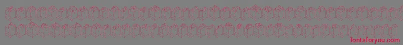 フォントLeadtyperight – 赤い文字の灰色の背景