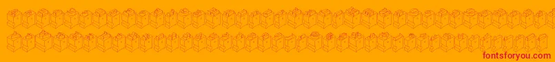 Leadtyperight Font – Red Fonts on Orange Background