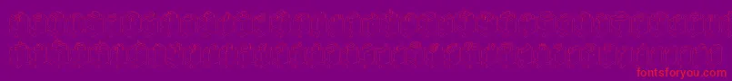 Leadtyperight-Schriftart – Rote Schriften auf violettem Hintergrund