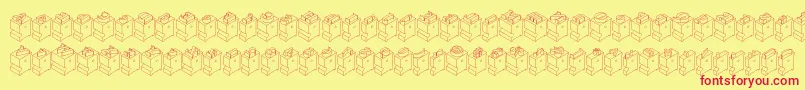 Шрифт Leadtyperight – красные шрифты на жёлтом фоне