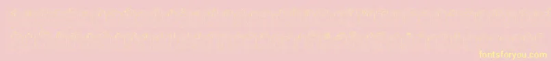 Шрифт Leadtyperight – жёлтые шрифты на розовом фоне