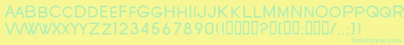 SfOldRepublicSc Font – Green Fonts on Yellow Background