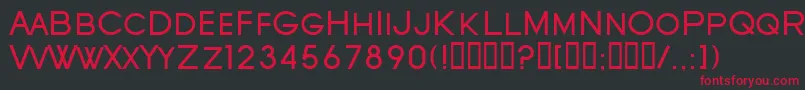 フォントSfOldRepublicSc – 黒い背景に赤い文字
