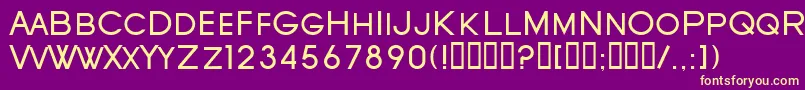 SfOldRepublicSc Font – Yellow Fonts on Purple Background