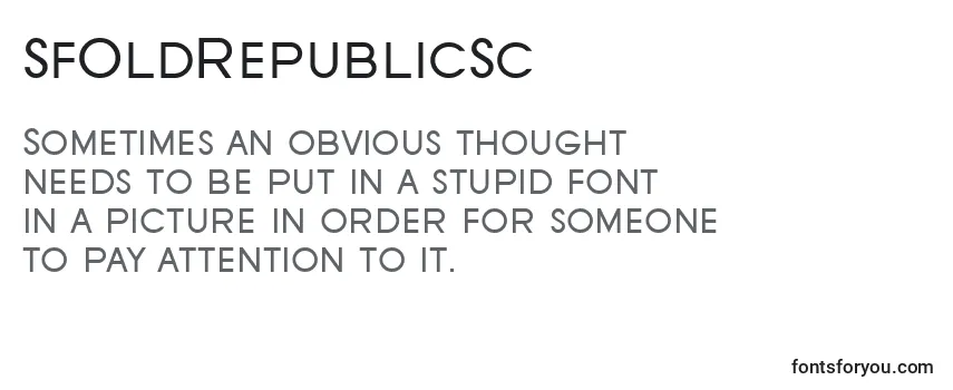 Review of the SfOldRepublicSc Font