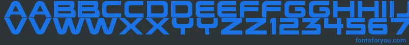 FutureEarth Font – Blue Fonts on Black Background