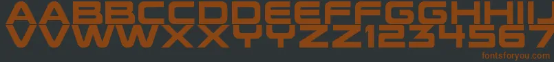 FutureEarth-fontti – ruskeat fontit mustalla taustalla