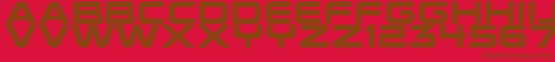 FutureEarth Font – Brown Fonts on Red Background