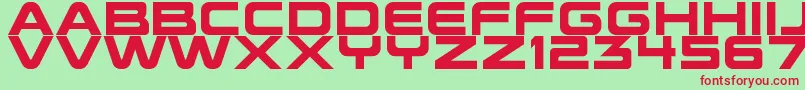 FutureEarth Font – Red Fonts on Green Background