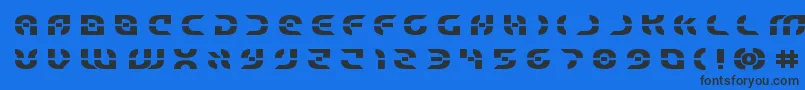 Starfighterboldtitle Font – Black Fonts on Blue Background