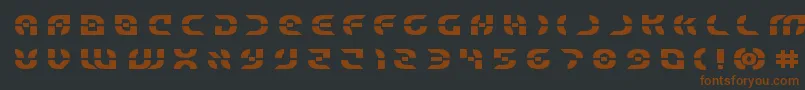 Starfighterboldtitle Font – Brown Fonts on Black Background