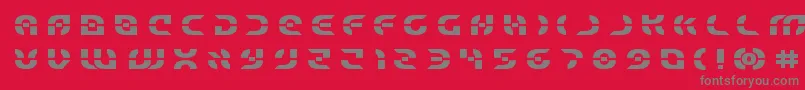 Starfighterboldtitle Font – Gray Fonts on Red Background