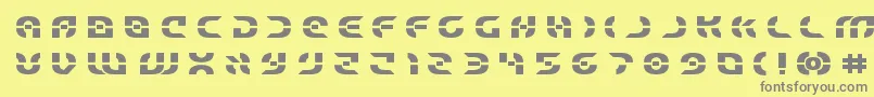 Starfighterboldtitle Font – Gray Fonts on Yellow Background