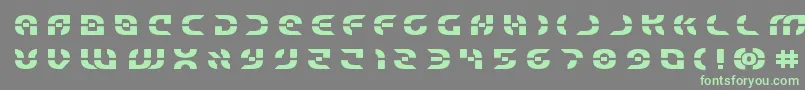 Starfighterboldtitle Font – Green Fonts on Gray Background