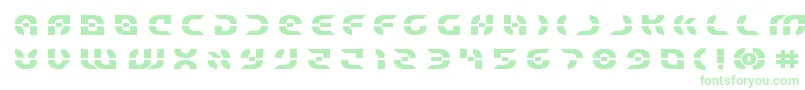 fuente Starfighterboldtitle – Fuentes Verdes Sobre Fondo Blanco