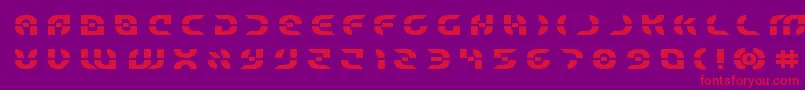Czcionka Starfighterboldtitle – czerwone czcionki na fioletowym tle