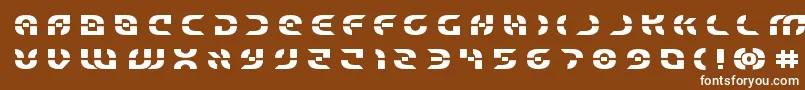 Starfighterboldtitle Font – White Fonts on Brown Background