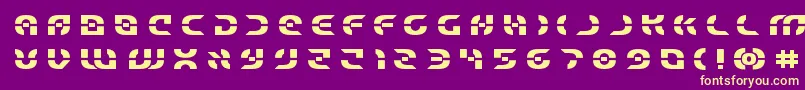 Starfighterboldtitle Font – Yellow Fonts on Purple Background