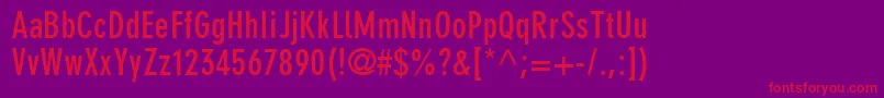 ParallaxGroteskSsiBoldCondensed Font – Red Fonts on Purple Background