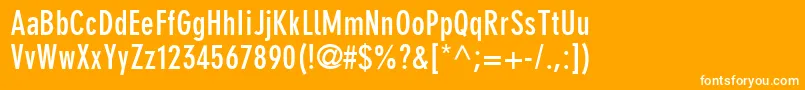 ParallaxGroteskSsiBoldCondensed Font – White Fonts on Orange Background