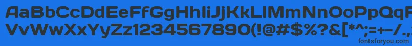 フォントDays – 黒い文字の青い背景