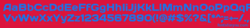 フォントDays – 赤い背景に青い文字