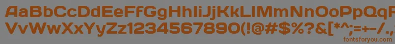 フォントDays – 茶色の文字が灰色の背景にあります。