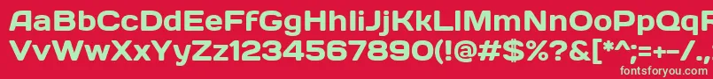 Days Font – Green Fonts on Red Background