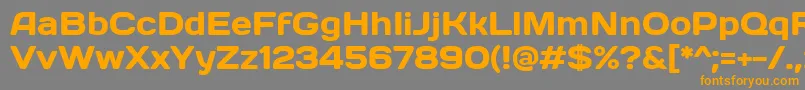 フォントDays – オレンジの文字は灰色の背景にあります。