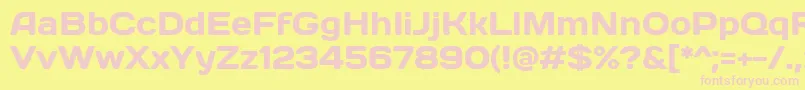 Days Font – Pink Fonts on Yellow Background