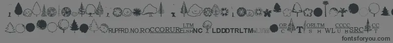 EsriUsForestry2 Font – Black Fonts on Gray Background