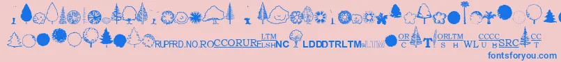 EsriUsForestry2 Font – Blue Fonts on Pink Background