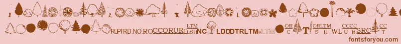 EsriUsForestry2 Font – Brown Fonts on Pink Background