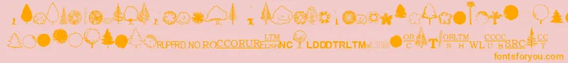 EsriUsForestry2 Font – Orange Fonts on Pink Background