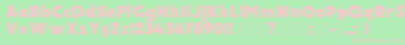 Шрифт ElectronPlain – розовые шрифты на зелёном фоне