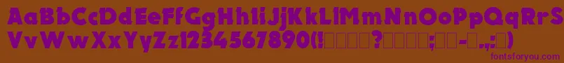 ElectronPlain Font – Purple Fonts on Brown Background