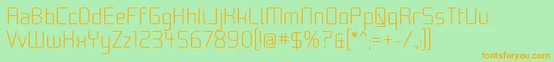 MoondogZero Font – Orange Fonts on Green Background