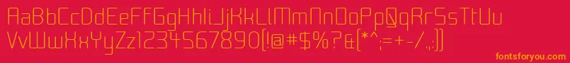 MoondogZero Font – Orange Fonts on Red Background